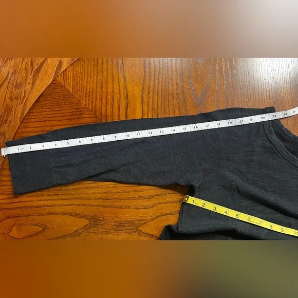 James Perse Black heathered Long Sleeve sweatshirt - Picture 5 of 8